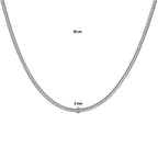 Halskette Oxi Fuchsschwanz 2,0 mm Silber oxidiert