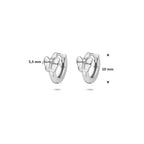 klapoorringen vlinder 10 mm zilver gerhodineerd