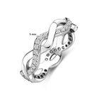 Ring Zirkonia Silber rhodiniert