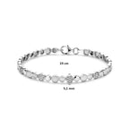 Armband Zirkonia poliert/matt 5,1 mm 19 cm Silber rhodiniert