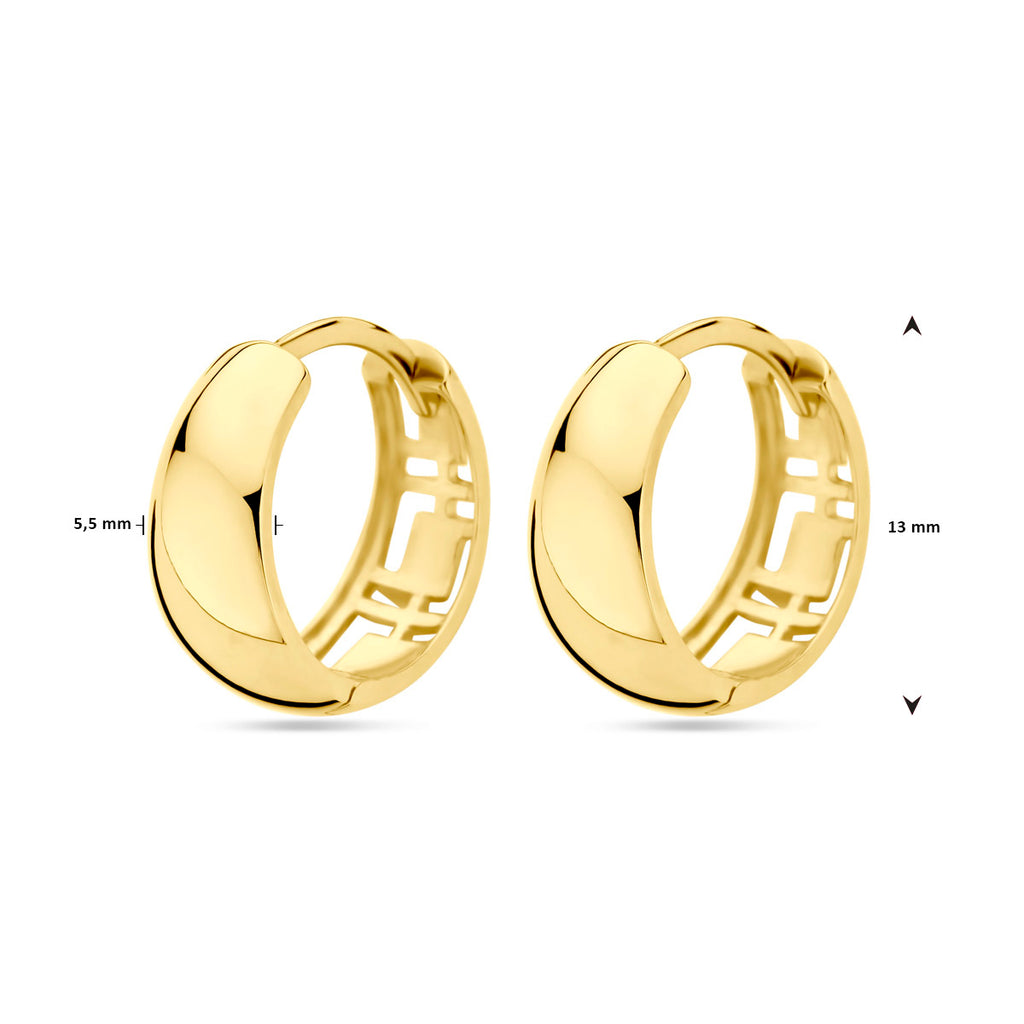 Klappcreolen 13 mm 14K Gelbgold
