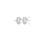 klapoorringen zirkonia 13 mm zilver gerhodineerd