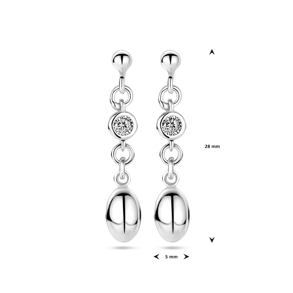 oorhangers zirkonia zilver gerhodineerd