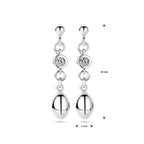 oorhangers zirkonia zilver gerhodineerd