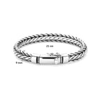 armband oxi 9 mm 21 cm zilver geoxideerd