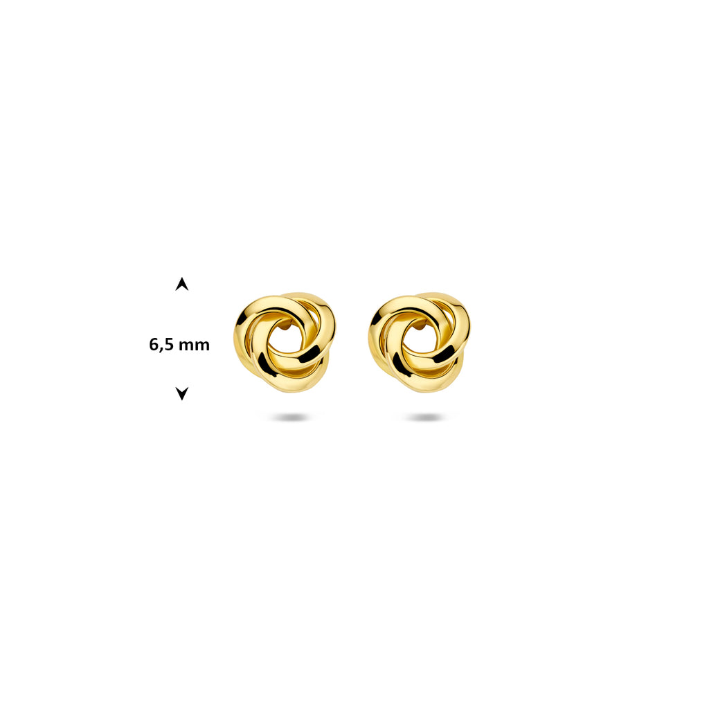 Ohrstecker Knopf 6,5 mm 14K Gelbgold