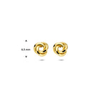 Ohrstecker Knopf 6,5 mm 14K Gelbgold