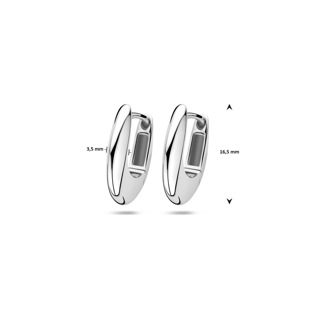 Klappcreolen 16,5 mm Silber rhodiniert