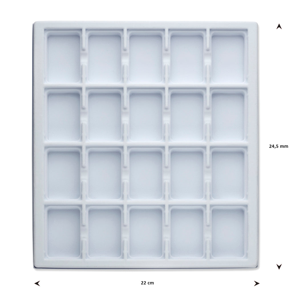 opmaaktray carrousel 245 x 220 mm wit pos materialen