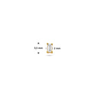 flat back piercing zirkonia 3,5 mm 1 micron zilver verguld (geel)