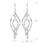 Ohrhänger französische Haken 50 mm Silber rhodiniert