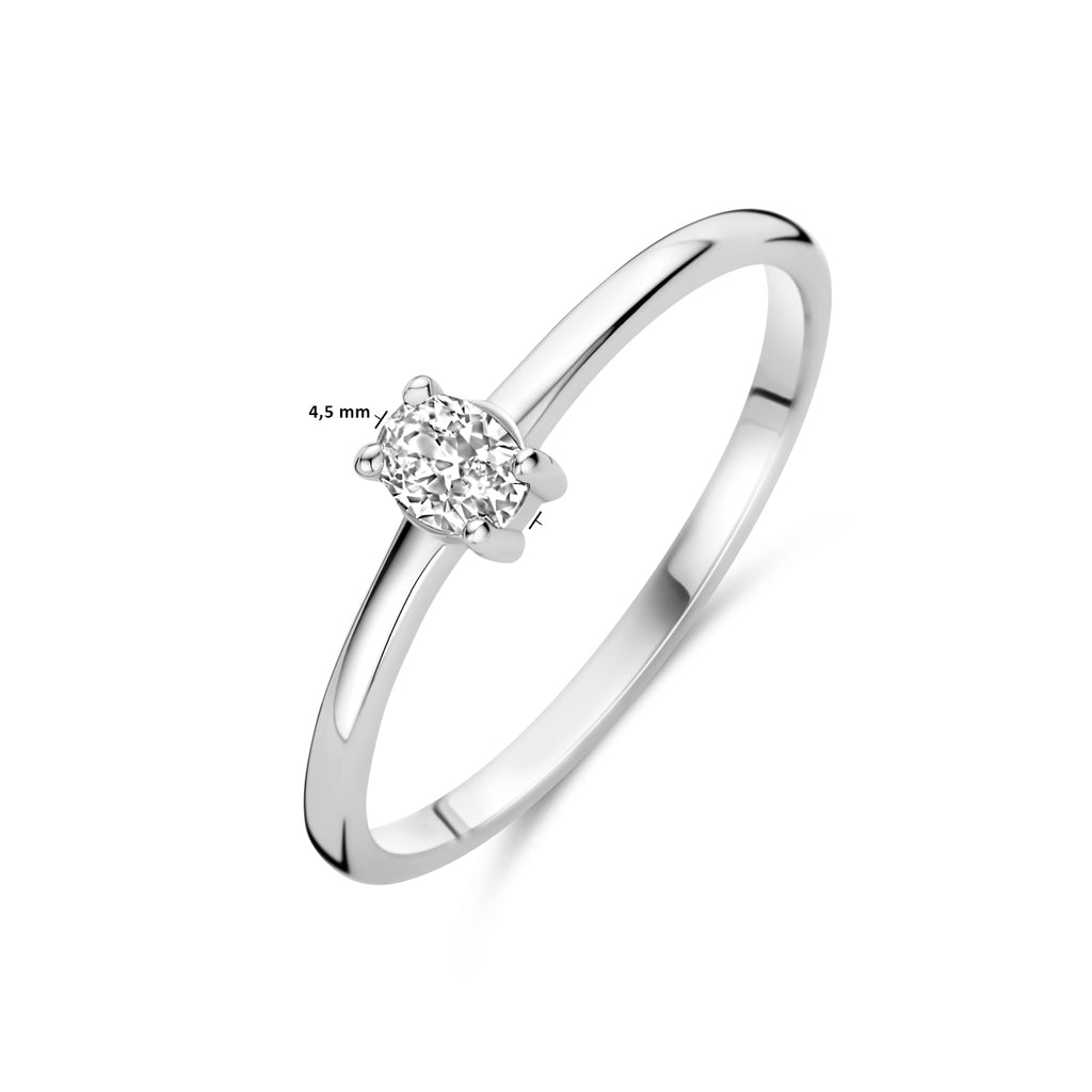 Ring Zirkonia Silber rhodiniert