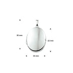 medaillon 22 mm zilver gerhodineerd