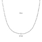 Halskette Zirkonia poliert/matt 4,7 mm 45 cm Silber rhodiniert