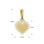 Anhänger Herz Zirkonia 14K Gelbgold