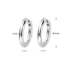 klapoorringen 20,5 mm zilver gerhodineerd