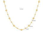 collier bolletjes 0,8 mm 42 - 45 cm 14K geelgoud - bol/half-bol