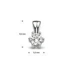 Anhänger Zirkonia 9,3 mm rhodiniertes Silber