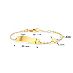 graveerarmband ster 11 + 2 cm 14K geelgoud