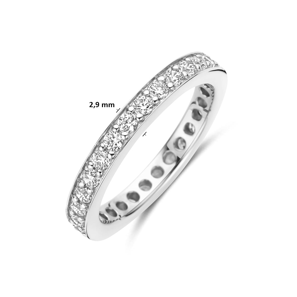 Ring Zirkonia Silber rhodiniert