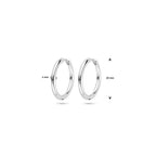 klapoorringen rond 2,0 mm zilver gerhodineerd