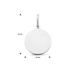 graveerhanger rond zilver gerhodineerd