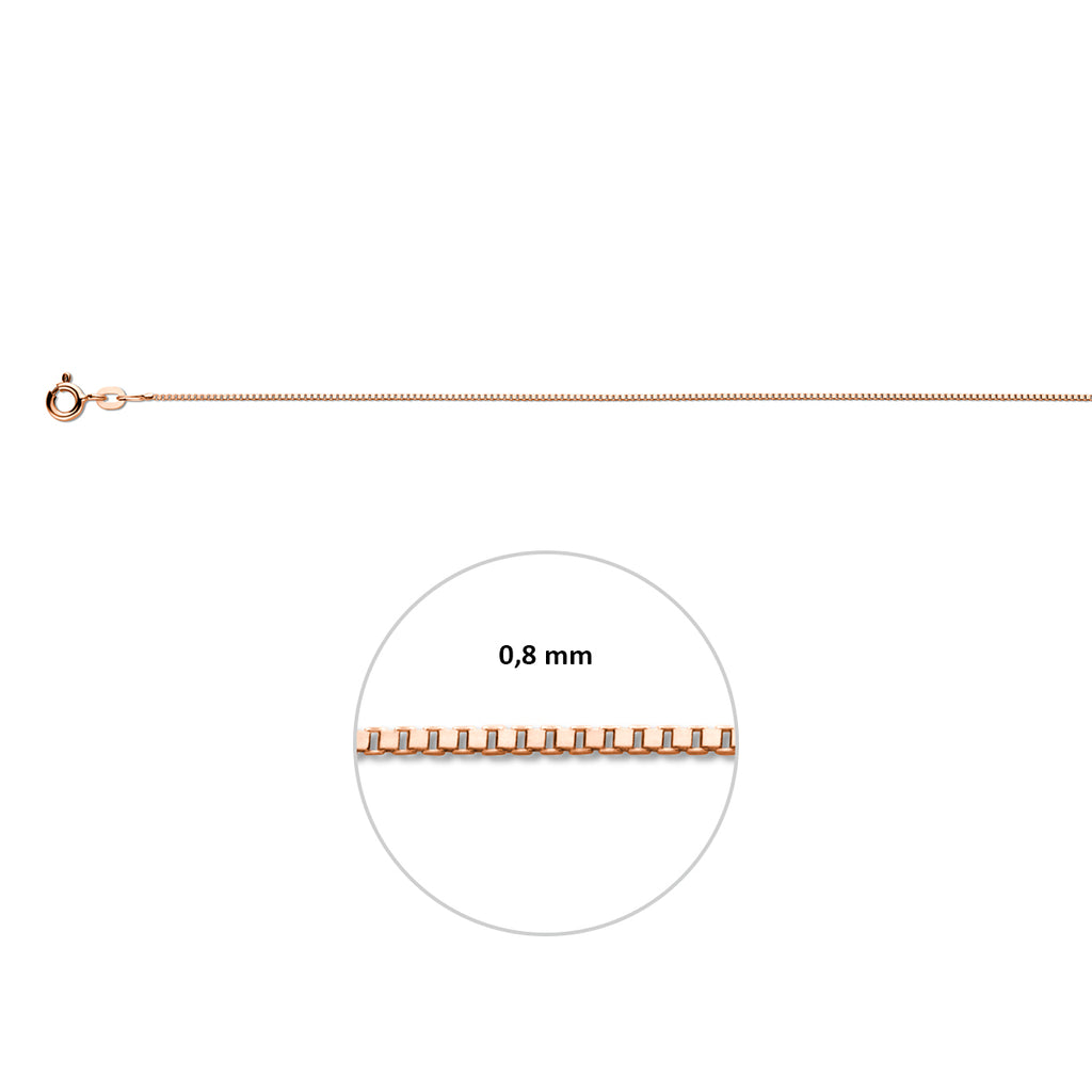 venetiaans 0,8 mm 14K roségoud