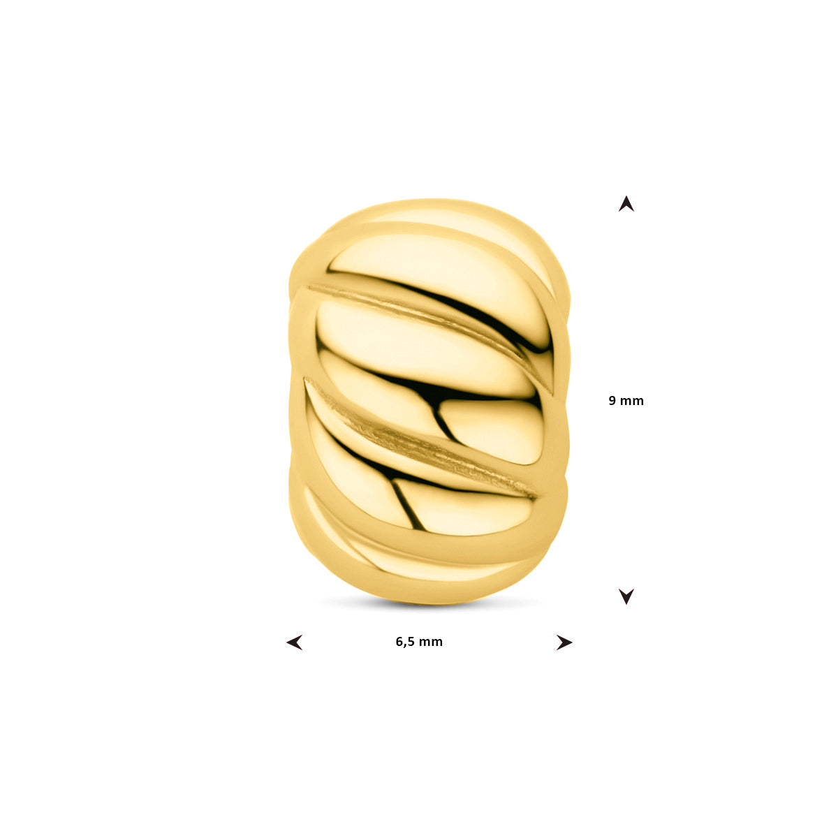 Rondell 9 mm 3 Mikron versilbert (gelb)
