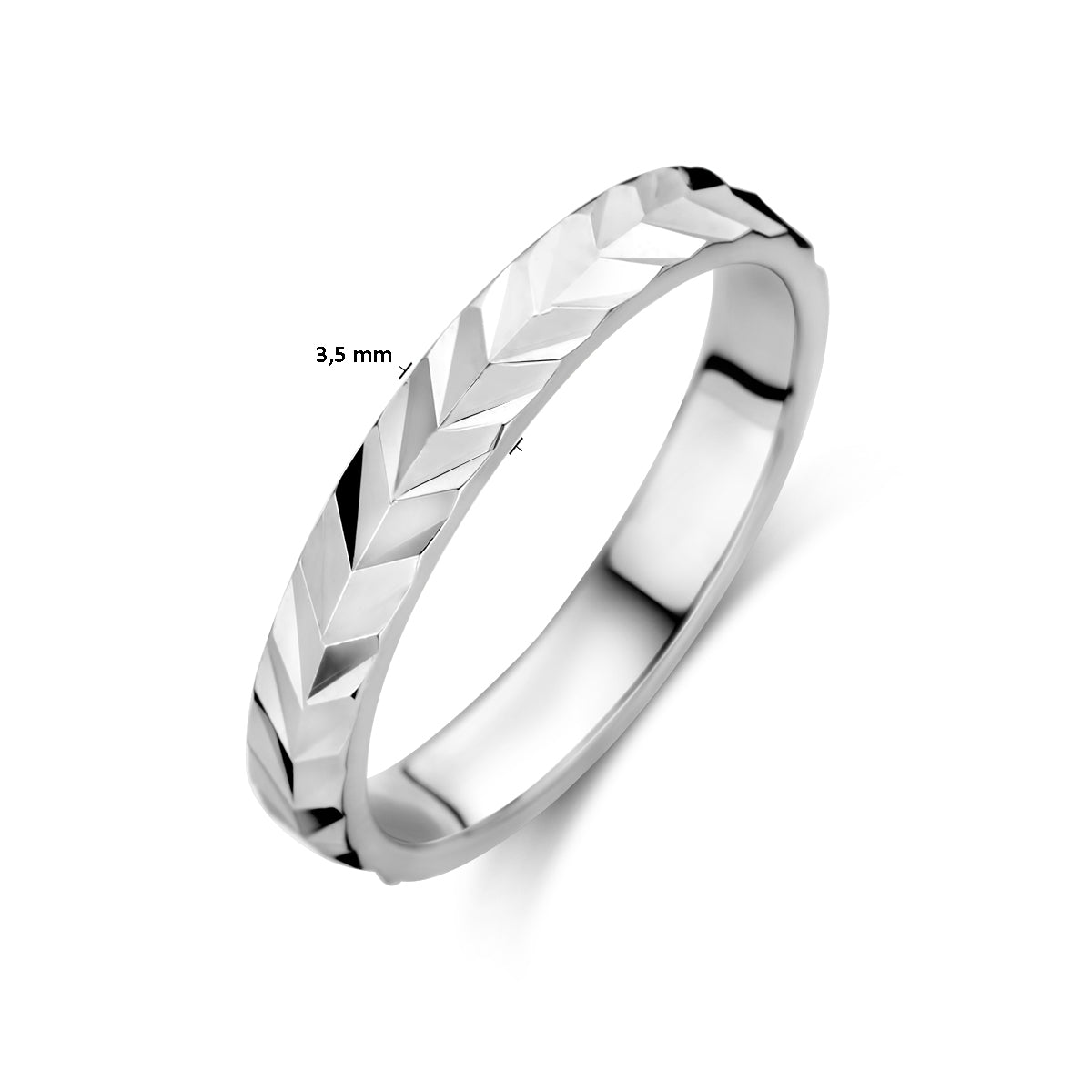 ring gediamanteerd zilver gerhodineerd