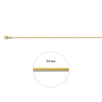 slang rond 0,9 mm 14K geelgoud