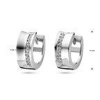 klapoorringen zirkonia zilver gerhodineerd