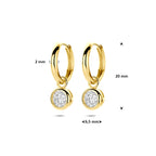 9k Ohrringe Zirkonia 20 mm 9K Gelb