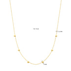 Halskette Herzen 41 + 4 cm 3 Mikron Silber vergoldet (gelb)