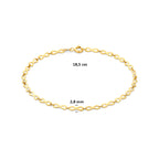 Armband Infinity 2,8 mm 18,5 cm 14K Gelbgold