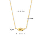 Halskette Feder 40 - 42 - 44 cm 14K Gelbgold