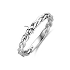 Ring geflochtenes Silber rhodiniert