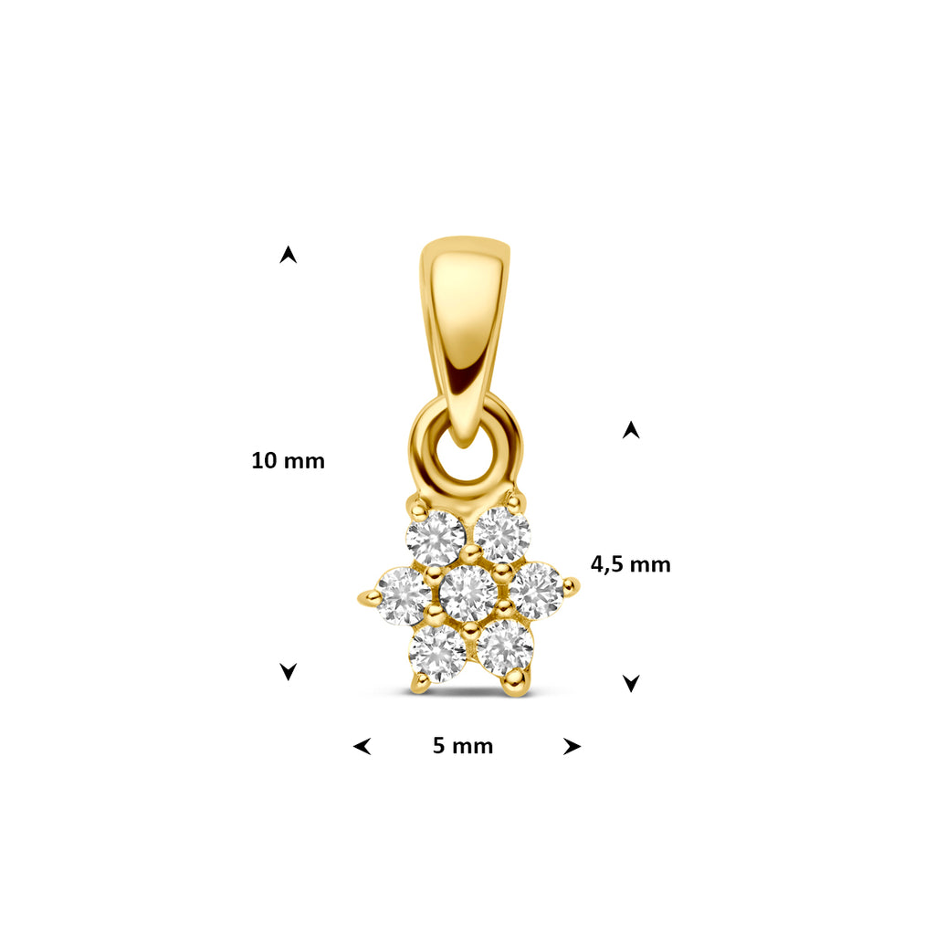 9k hanger zirkonia 4,5 mm 9K geel