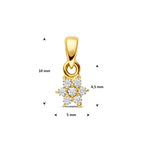 9k hanger zirkonia 4,5 mm 9K geel