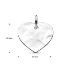 graveerhanger hartje gehamerd 15,5 mm zilver gerhodineerd