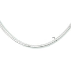 Halskette Schlange flach 2,0 mm 40 + 4 cm Silber rhodiniert