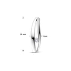 hanger lab grown diamant 0.04ct f vs 18 mm zilver gerhodineerd