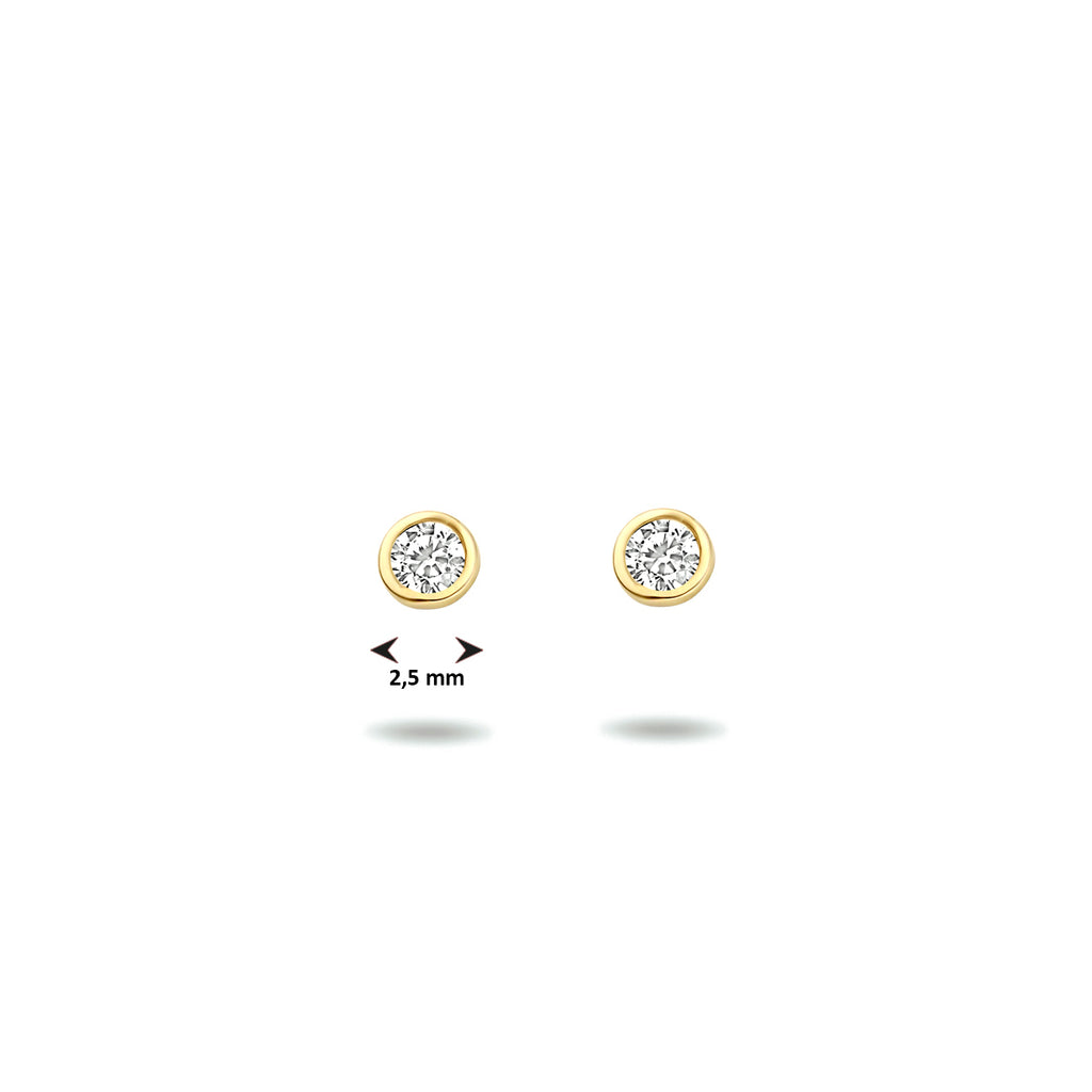Ohrstecker Zirkonia 14K Gelbgold