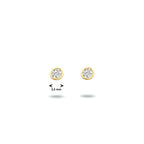 Ohrstecker Zirkonia 14K Gelbgold