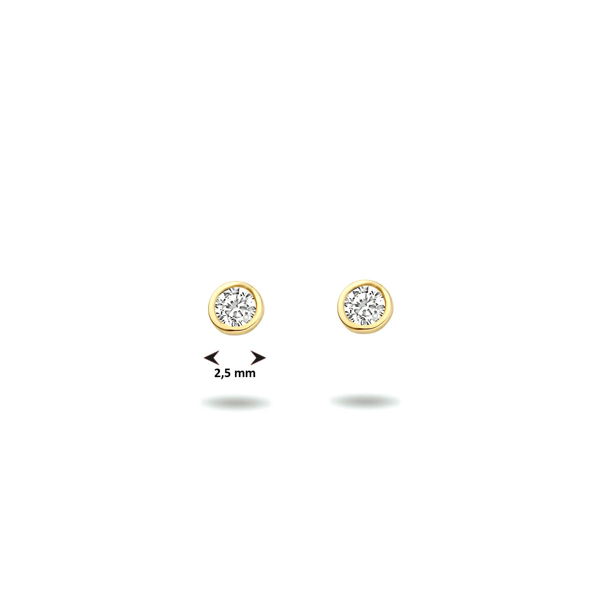 Ohrstecker Zirkonia 14K Gelbgold