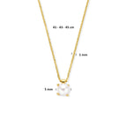 Perlenkette 41 - 43 - 45 cm 14K Gelbgold