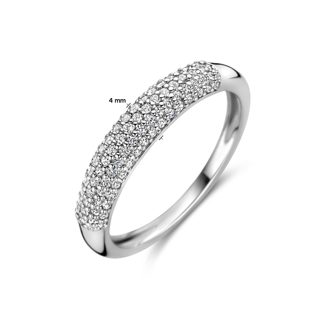Ring Zirkonia Silber rhodiniert
