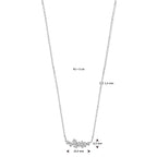 Halskette Zirkonia 42 + 3 cm Silber rhodiniert