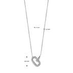 Zirkonia-Halskette 1,2 mm 42 + 4 cm Silber rhodiniert