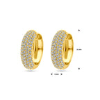 klapoorringen zirkonia 21 mm 1 micron zilver verguld (geel)