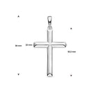 Anhänger Kreuz Silber rhodiniert